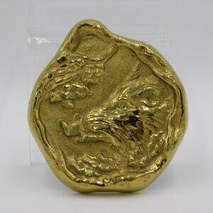 Boar's Head Resort Brass Paperweight | Vintage | Charlottesville | UVA | EUC